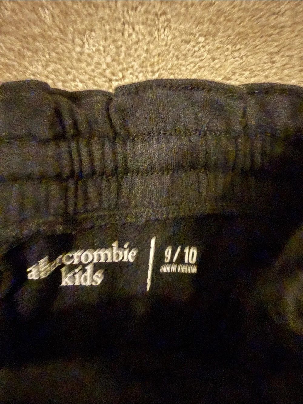 abercrombie kids Black Terry Paperbag Waist sweat Shorts